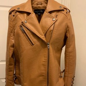 Faux Leather Moto Jacket
